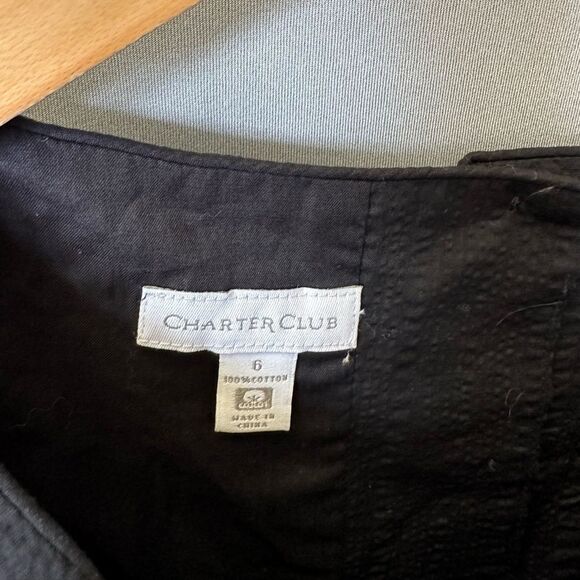 5 for $40 NWT Charter Club Dress Women Size 6 Black - Picture 6 of 9